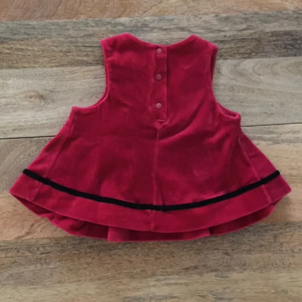 GYMBOREE NEWBORN red velvet dress 3-6mo